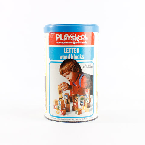 Ensemble Lettres en bois Alphabet Playskool 1974