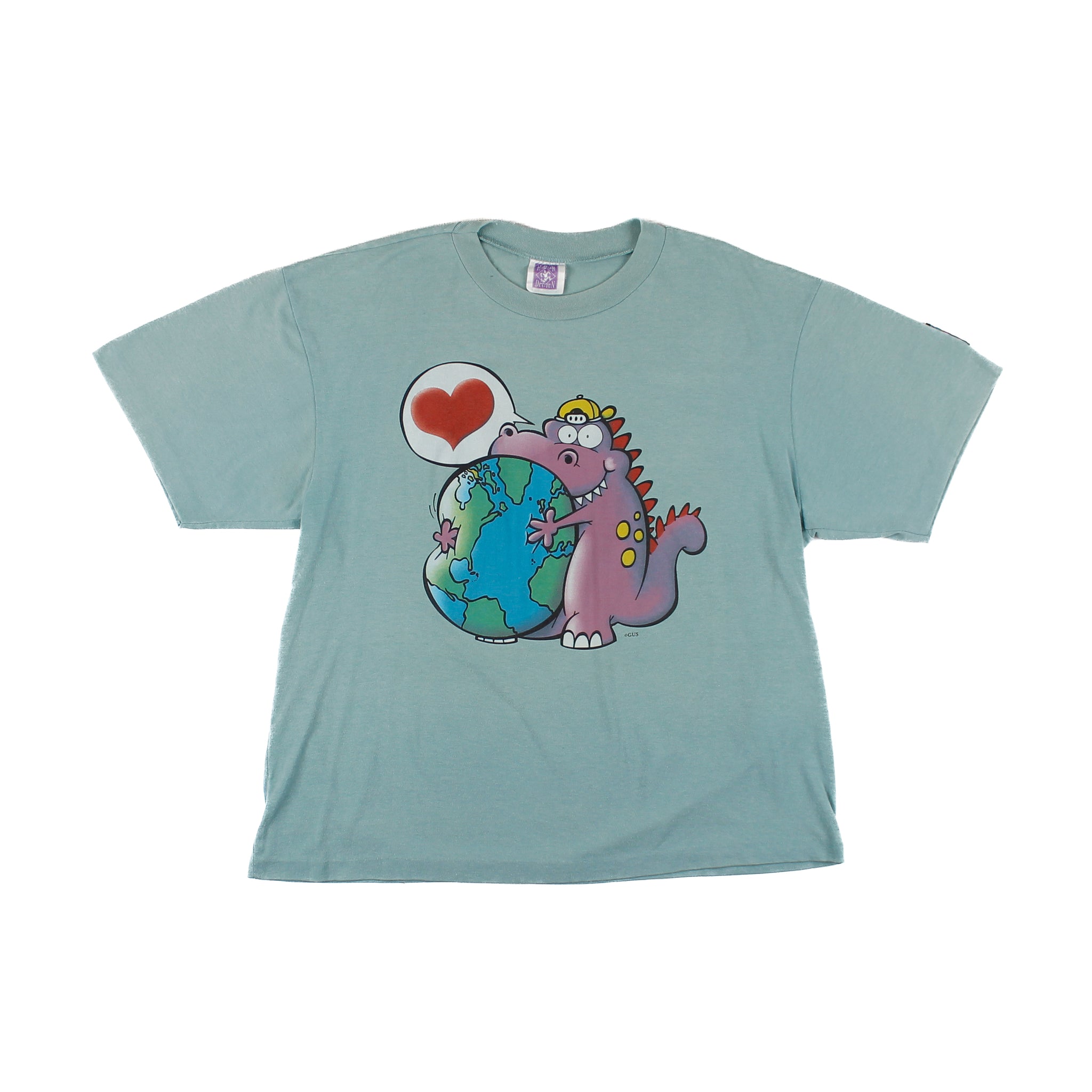 Tee-shirt Humeur Design Dinosaure J'aime la terre XL
