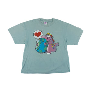 Tee-shirt Humeur Design Dinosaure J'aime la terre XL