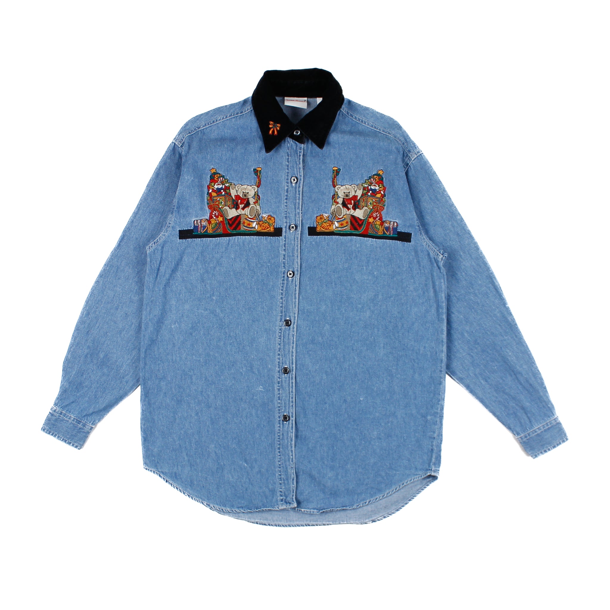 Chemise Manches longues Jeans Noël Small