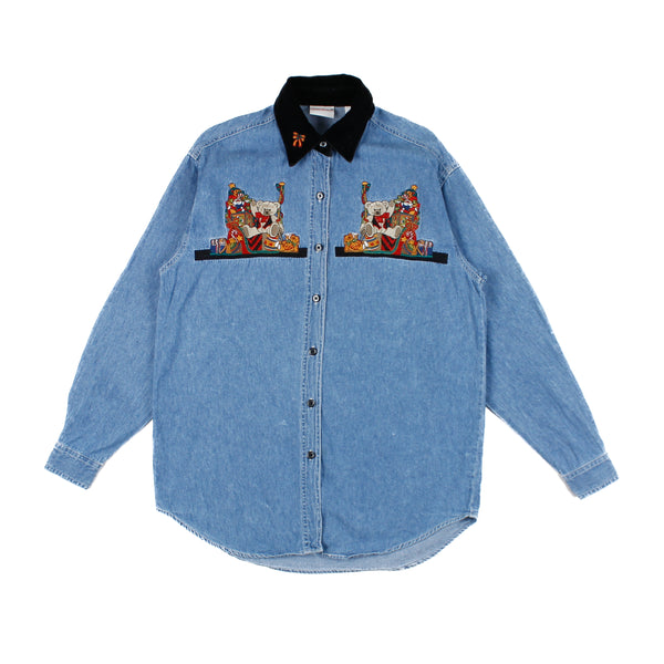 Chemise Manches longues Jeans Noël Small