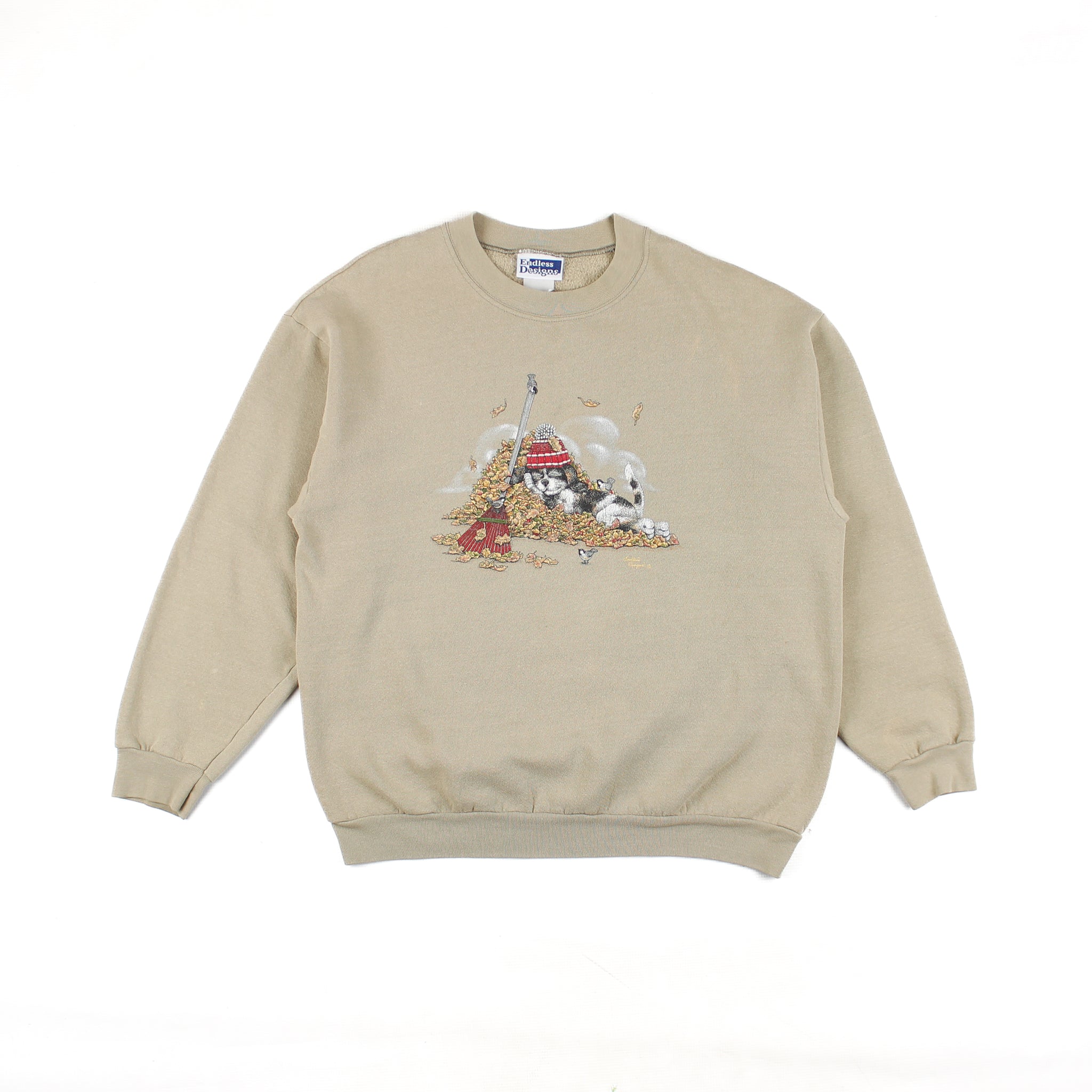 Crewneck Beige Chien Automne Medium