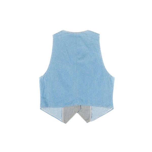 Veste Jeans sans manches 70s Western Country Small