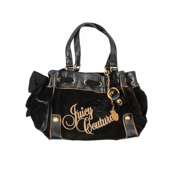 Handbag Juicy Couture Daydreamer Brown Velour Y2K 2000s