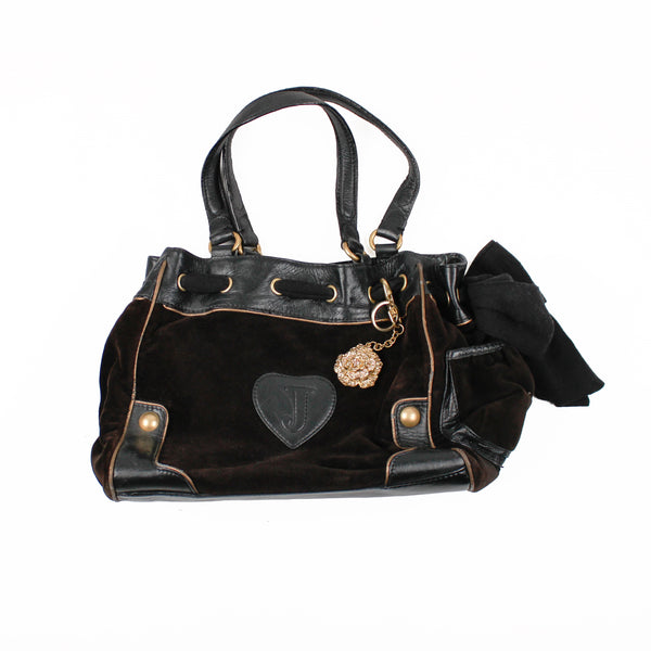 Handbag Juicy Couture Daydreamer Brown Velour Y2K 2000s
