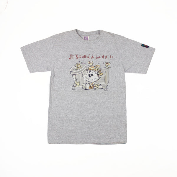 Tee-shirt Humeur Design Je souris à la vie Large