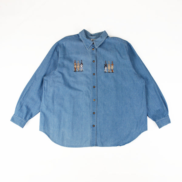 Chemise Jeans Chatons XXL
