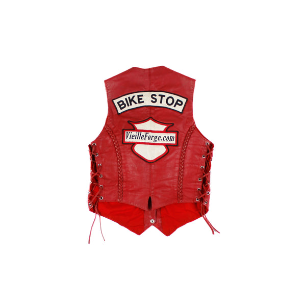 Sleeveless Leather Jacket Old Forge Medium