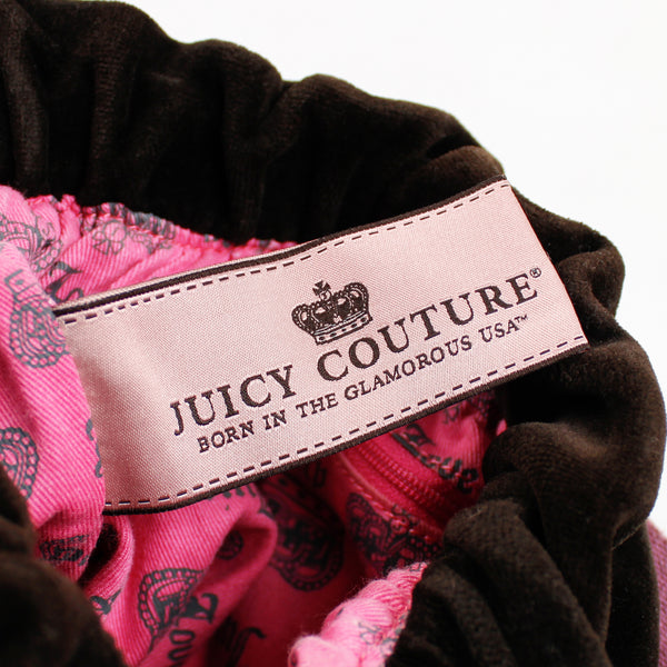 Handbag Juicy Couture Brown Velour Y2K 2000s