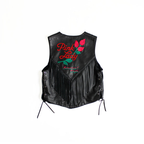 Veste Cuir Sans manches Pink Lady Sreaming Eagle Medium