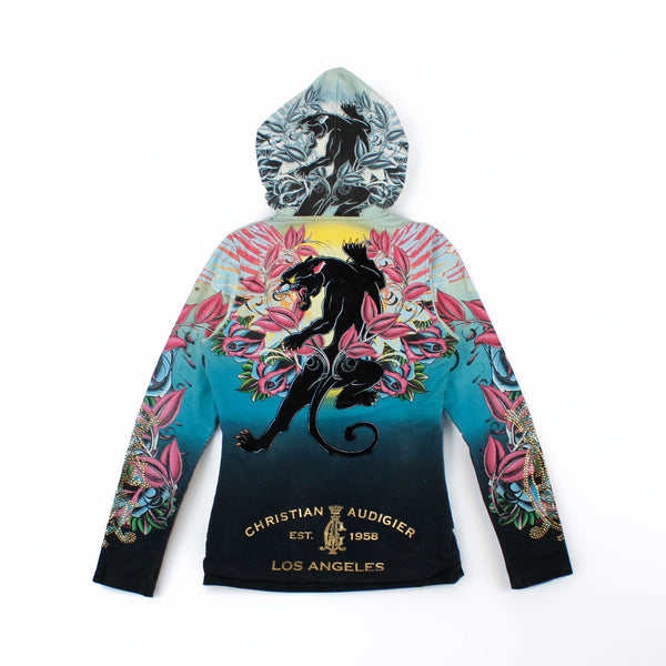 Hoodie Veste Christian Audigier Y2K 2000s Large