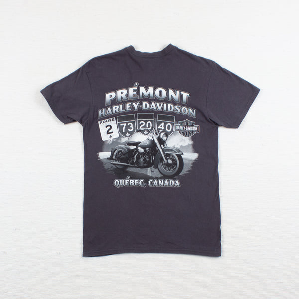 Tee-shirt V Neck Harley-Davidson Québec Small Vintage